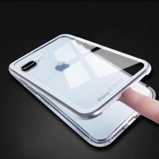 ốp lưng hít nam châm iphone 7/8 lưng kính trong hiệu shengo