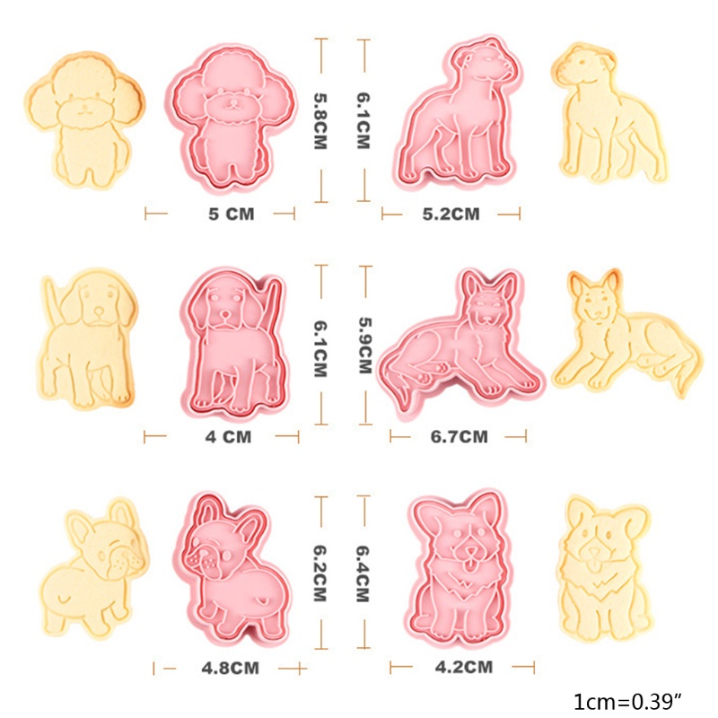 Bộ 6 Khuôn Cắt Bánh Quy Hình Chú Chó Dễ Thương