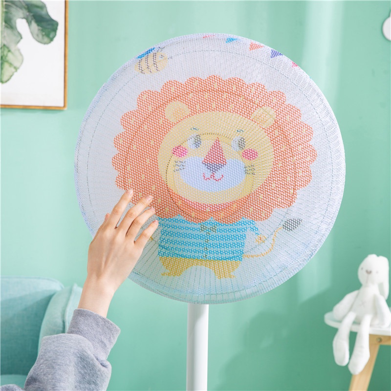 Lưới vải bọc lồng quạt máy có dây rút an toàn cho bé - Hải Anh Family