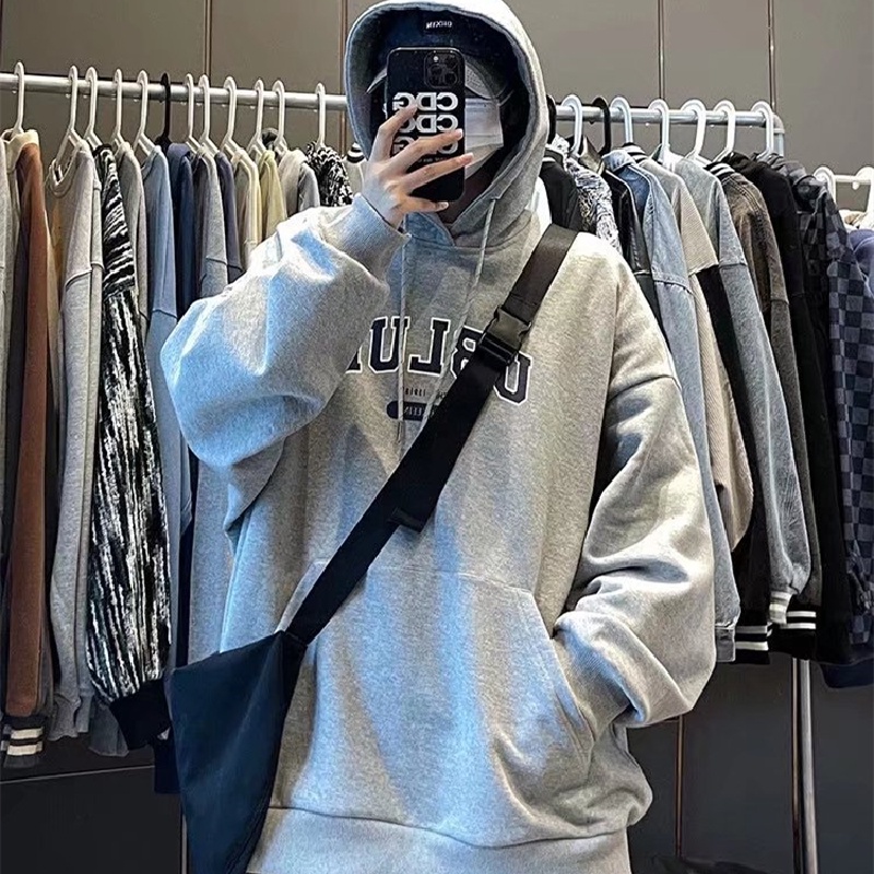 Áo hoodie Thể Thao Dáng Rộng In Chữ Thoải Mái Thời Trang Nhật Bản Dành Cho Nam Size M-5XL