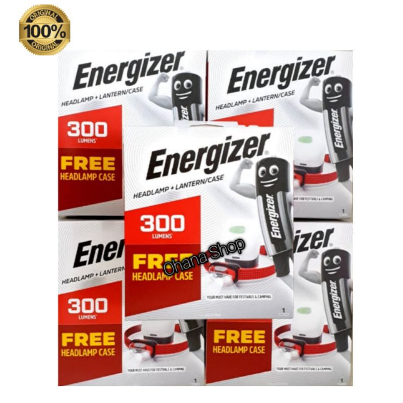 Đèn Pin Đội Đầu Energizer + Đèn Lồng / Case 300 Lumens