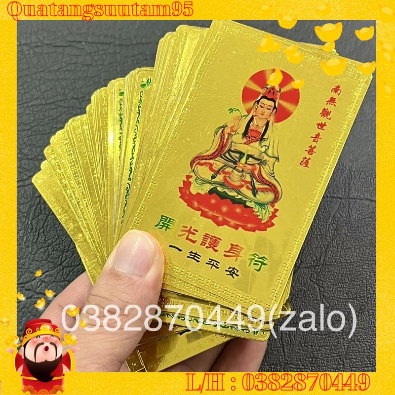 Combo 100 Lá Kim Bài Quan Âm Bồ Tát Bình An