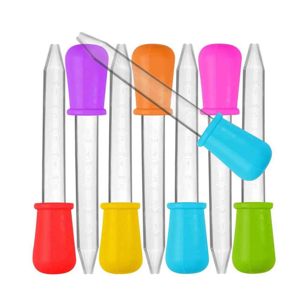 Set 8 Ống Nhỏ Giọt Bằng Silicon Trong Suốt Chống Ăn Mòn Không Phai Màu Với Thiết Kế Hình Đôi Môi Độc Đáo Cho Máy Rửa Chén