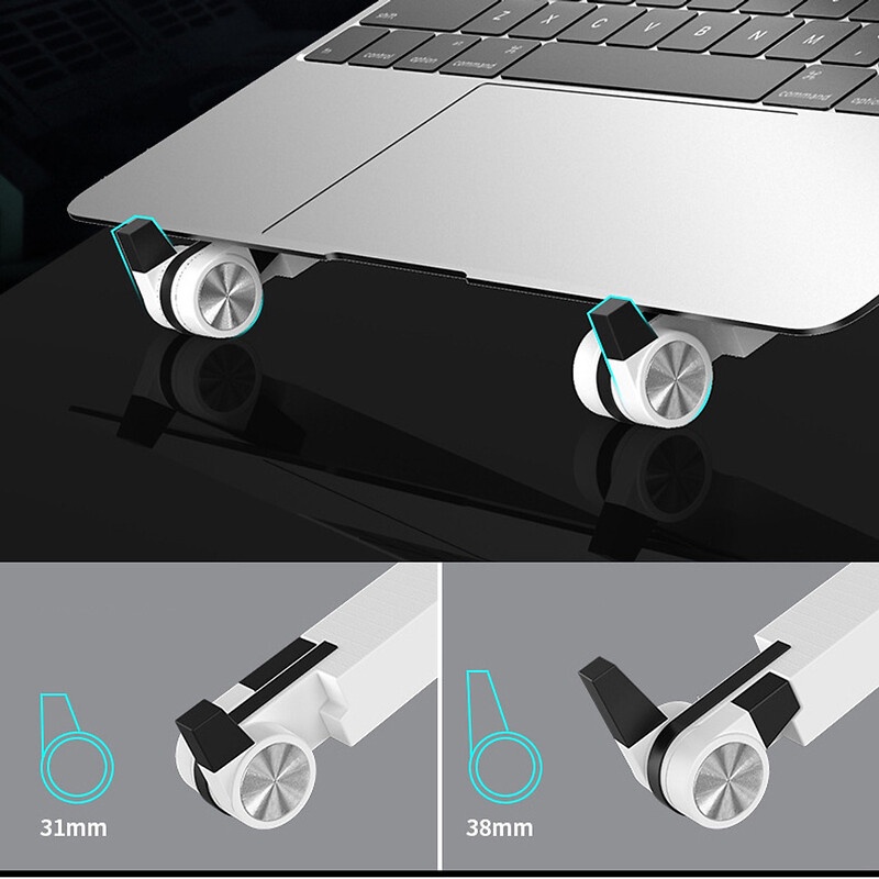 Giá Đỡ/ Đế Đỡ Laptop, Máy tính để bàn tản nhiệt T6 phụ kiện máy tính chất liệu hợp kim chắc chắn