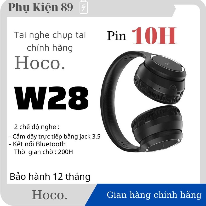 Tai nghe chụp tai chính hãng Hoco W28 (2 chế độ ) | Shopee Việt Nam