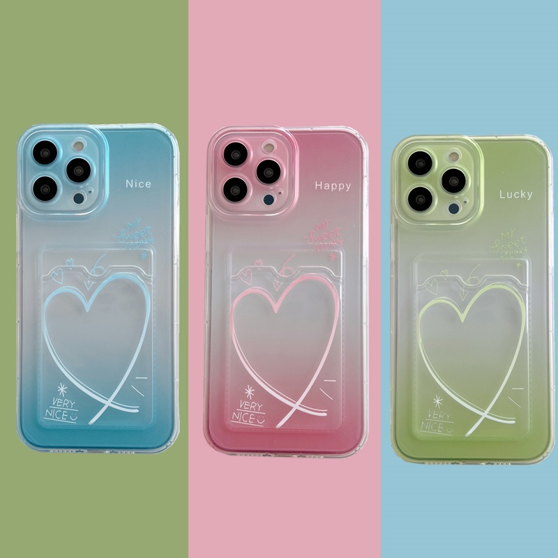 Ốp Điện Thoại TPU Mềm Trong Suốt Chống Sốc Kèm Ngăn Đựng Thẻ Cho iPhone 14 13 12 11 Pro Max XR X XS SE 2020 7 8 Plus