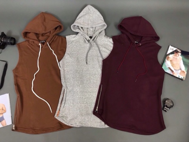 Áo hoodie sát nách thể thao