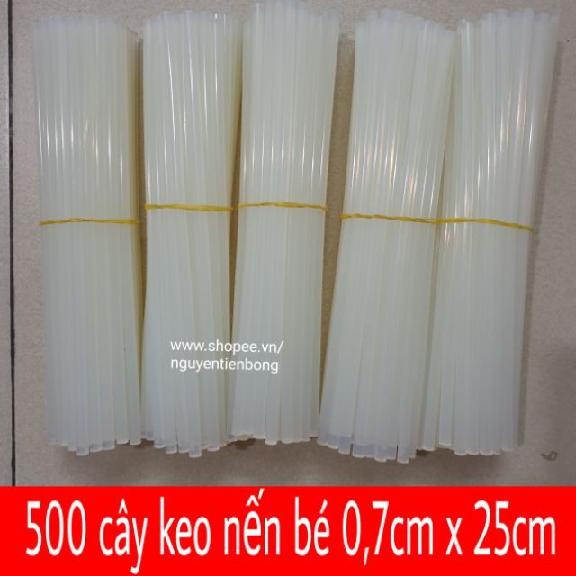 KHÁCH SỈ -500 CÂY KEO NẾN BÉ (0,7mm x 250mm -keo nến nhỏ)