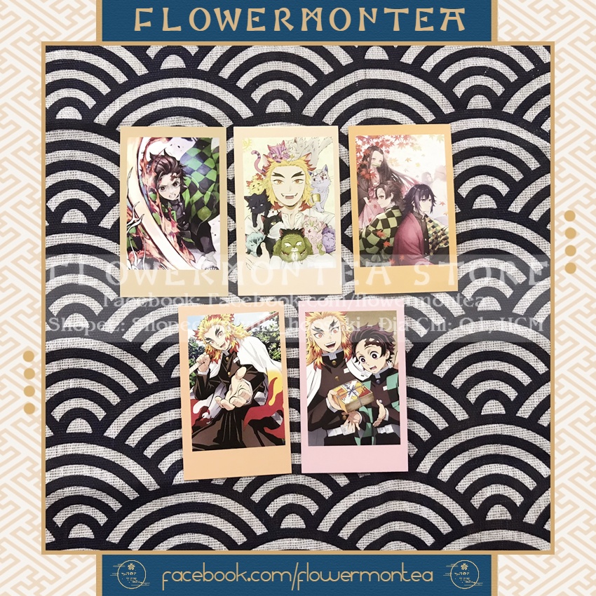 Set 15 Thẻ Hình | Polaroid Card - Kimetsu No Yaiba | Thanh Gươm Diệt Quỷ
