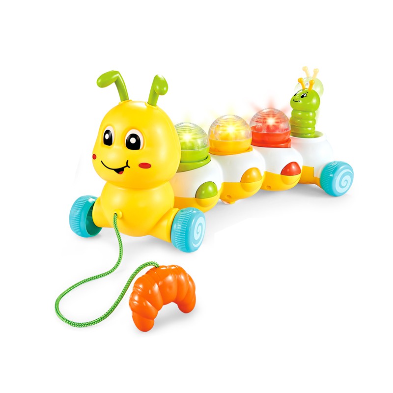 Đồ Chơi Chú Sâu Kéo Phát Nhạc Thay Đổi Có Đèn Nhận Biết Màu Sắc Cho Bé quà tặng cho bé trẻ em