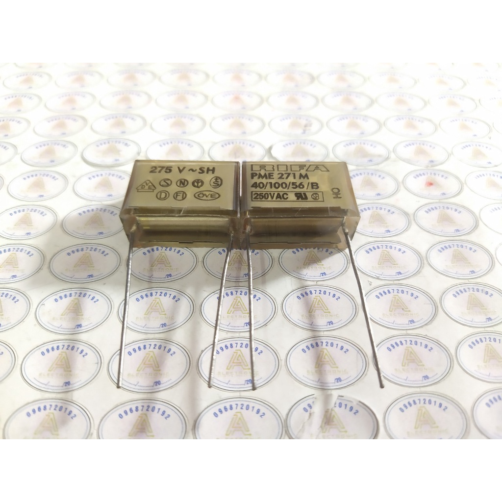 Tụ RIFA 0.22uF PME271M 275VAC 220n X2 p20.mm