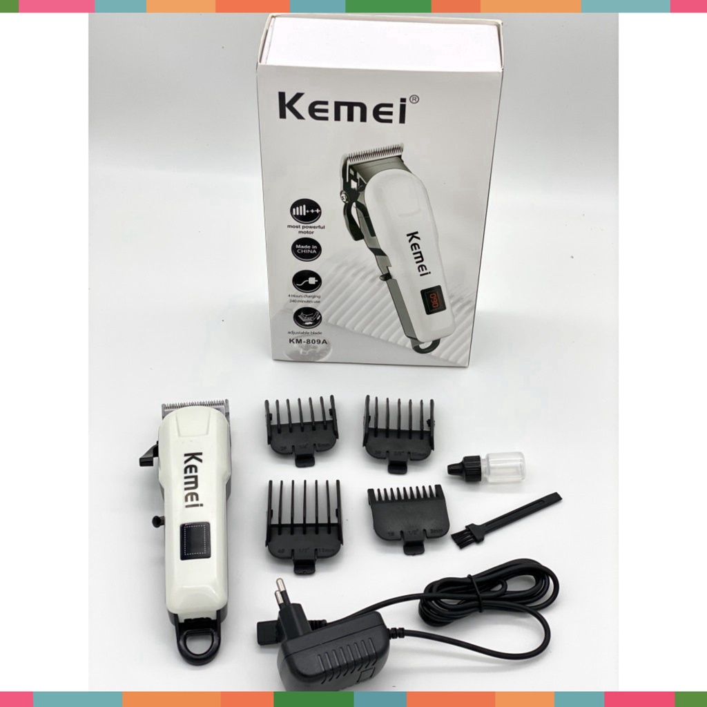 Tông Đơ Cắt Tóc Cho bé Kemei 809A |  Tănng Đơ Cắt Tóc Chuyên Không Dây Cao Cấp Cho Gia Đình. Kèm Phụ Kiện