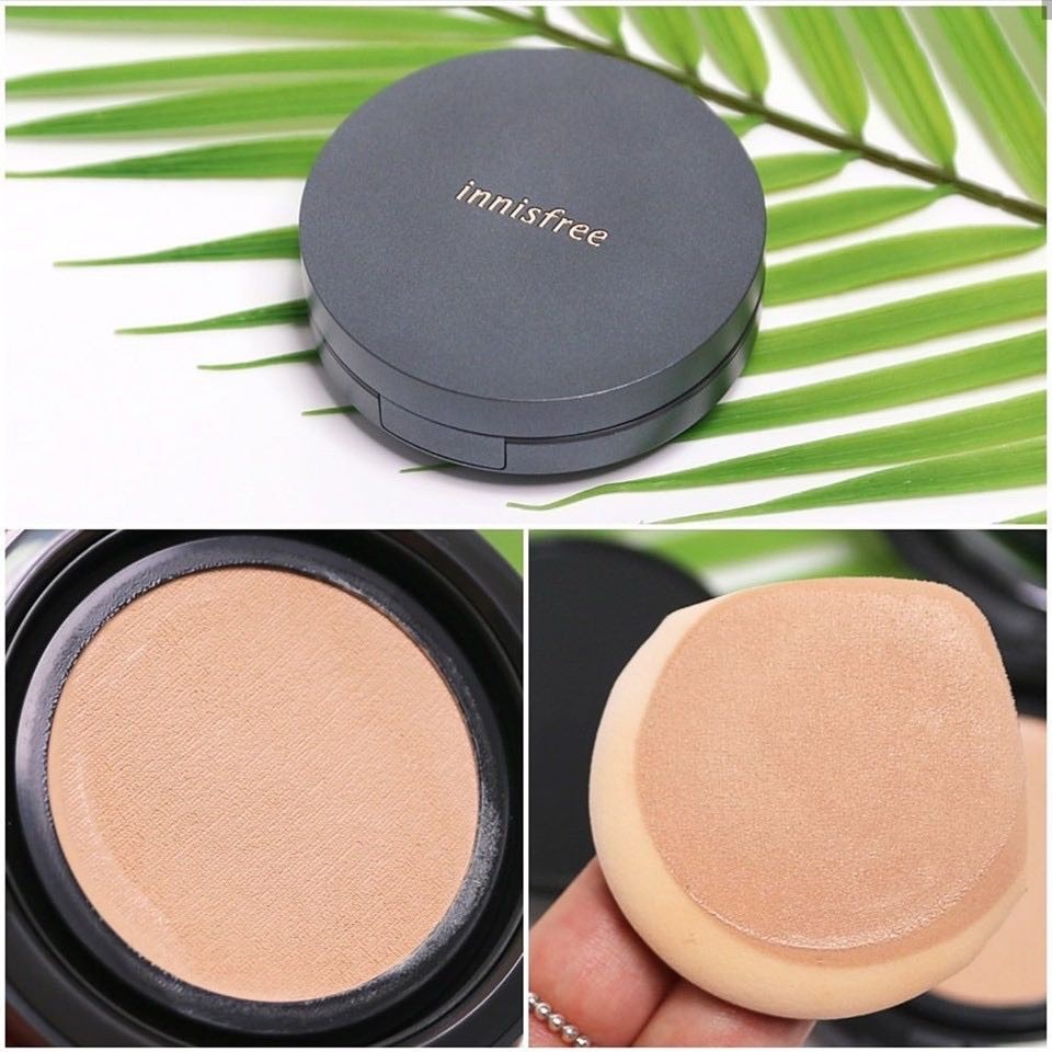 Phấn nước innisfree Light Fit Cushion SPF33 PA++ 14g trang điểm mỏng nhẹ chính hãng.