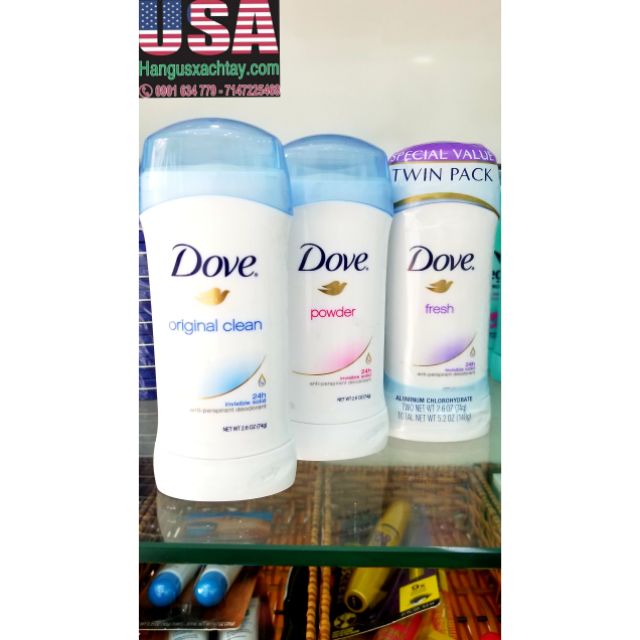LĂN KHỬ MÙI DOVE 24H INVISIBLE SOLID
