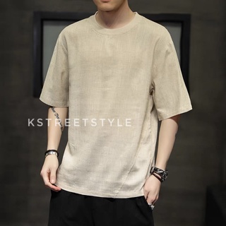 Áo nam đũi basic dễ phối đồ , chất cực mát AD03 kstreet style