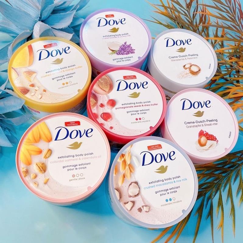 Tẩy tế bào chết Dove bản Mỹ, tẩy da chết toàn thân made Slovakia
