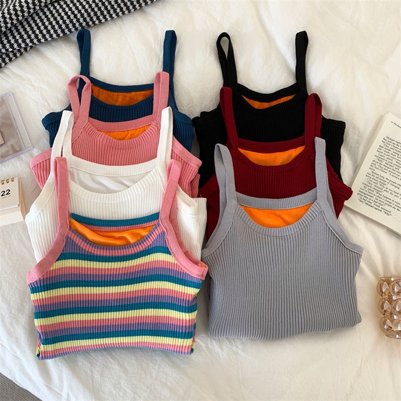 Áo Hai Dây Dệt Kim Thời Trang Quyến Rũ Cho Nữ