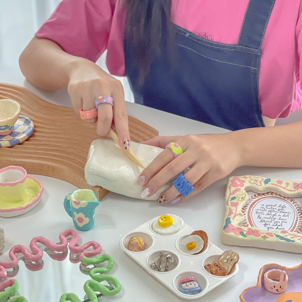 Set đất nặn tự khô cho bé - Crabit Kidbooks - kích thích sự sáng tạo (đầy đủ dụng cụ, màu nước, đất nặn)