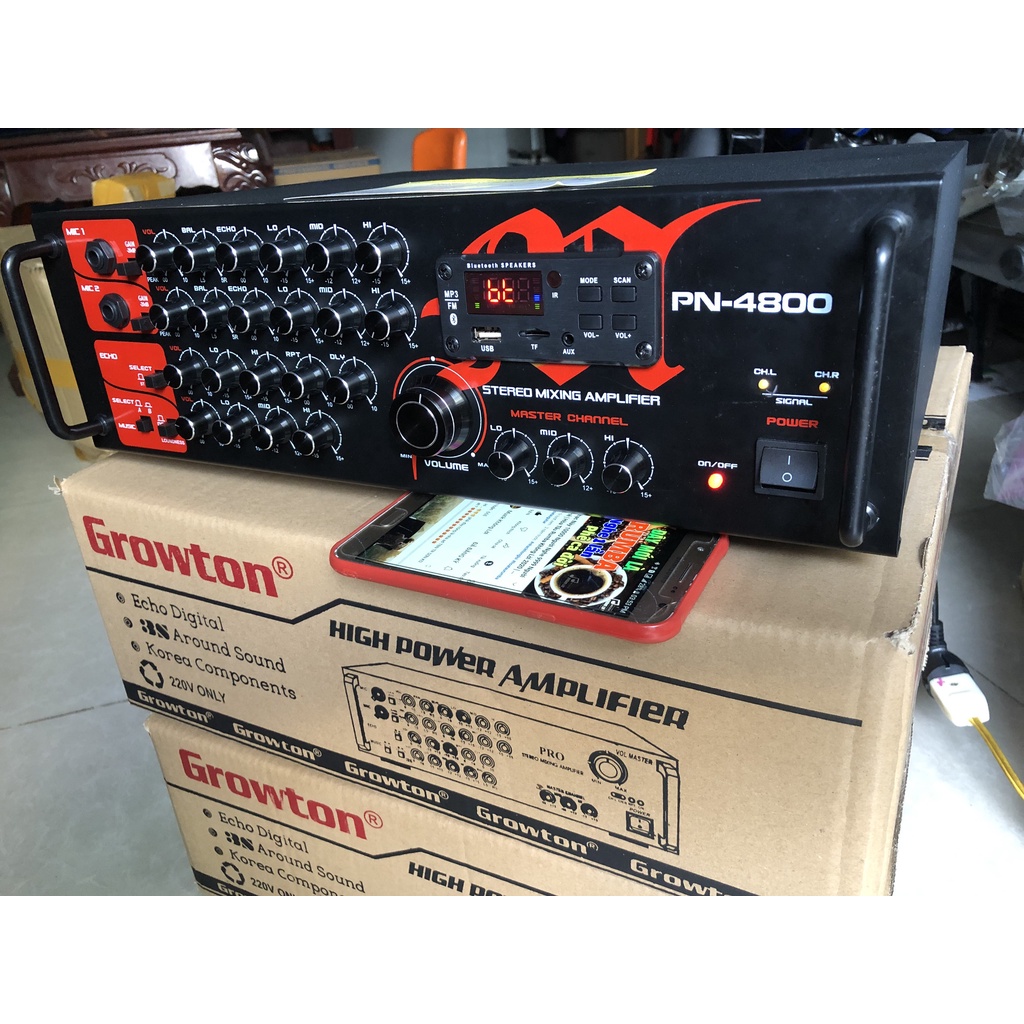 Amply Growton PN-4800 chạy 8 sò Cs 600W