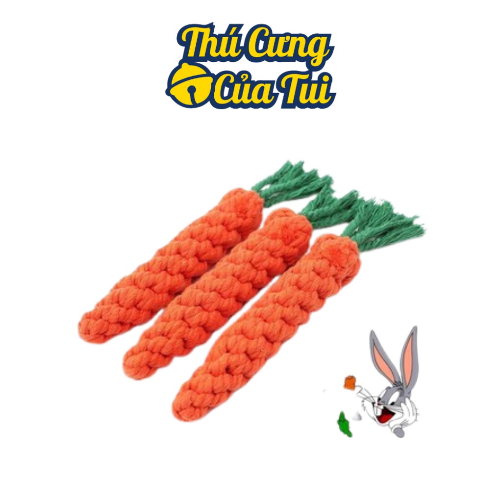 Đồ Chơi Hình Cà Rốt Cho Thú Cưng Chó Mèo Vờn Gặm - Thú Cưng Của Tui