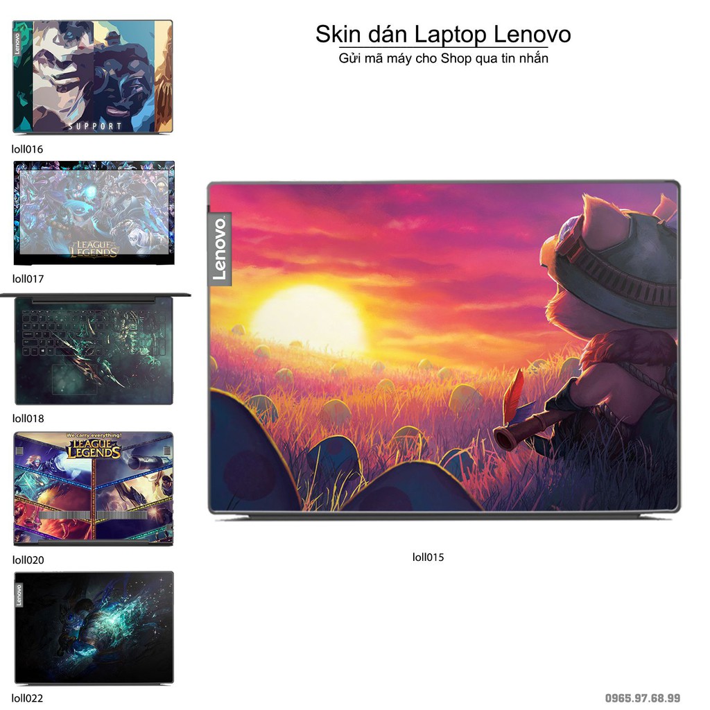 Skin dán Laptop Lenovo in hình Liên Minh Huyền Thoại nhiều mẫu 2 (inbox mã máy cho Shop)