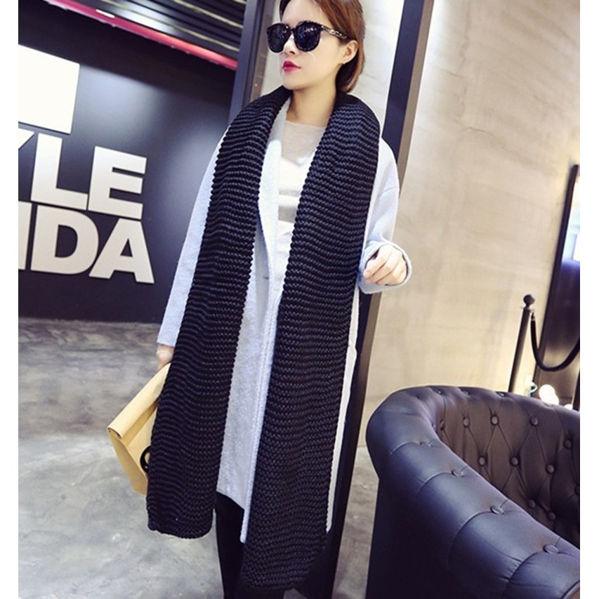 Khăn Len Sợi To Style Hàn Quốc KTT5 , khăn choàng cổ thời trang nam nữ