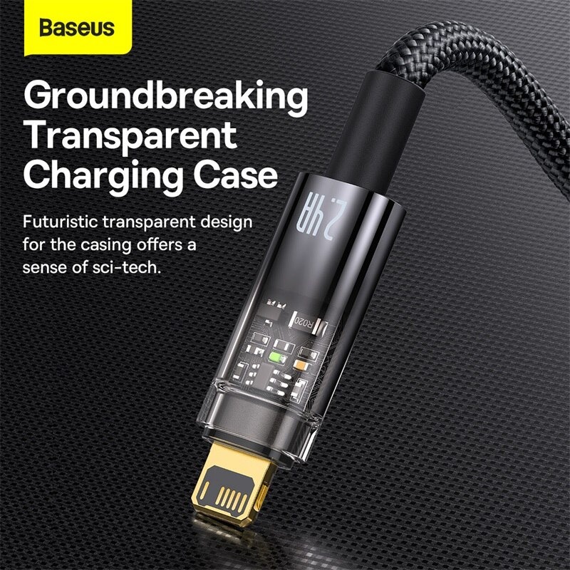 Cáp Sạc Tự Ngắt Gen2 Baseus Explorer Series dùng cho IP (Auto Power-Off, 2.4A Fast Charging &amp; Data Cable)