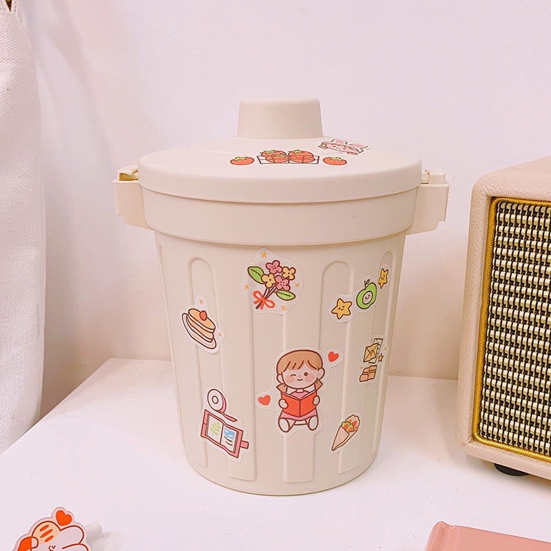 Thùng rác mini, hộp đựng đồ có nắp đậy tiện lợi