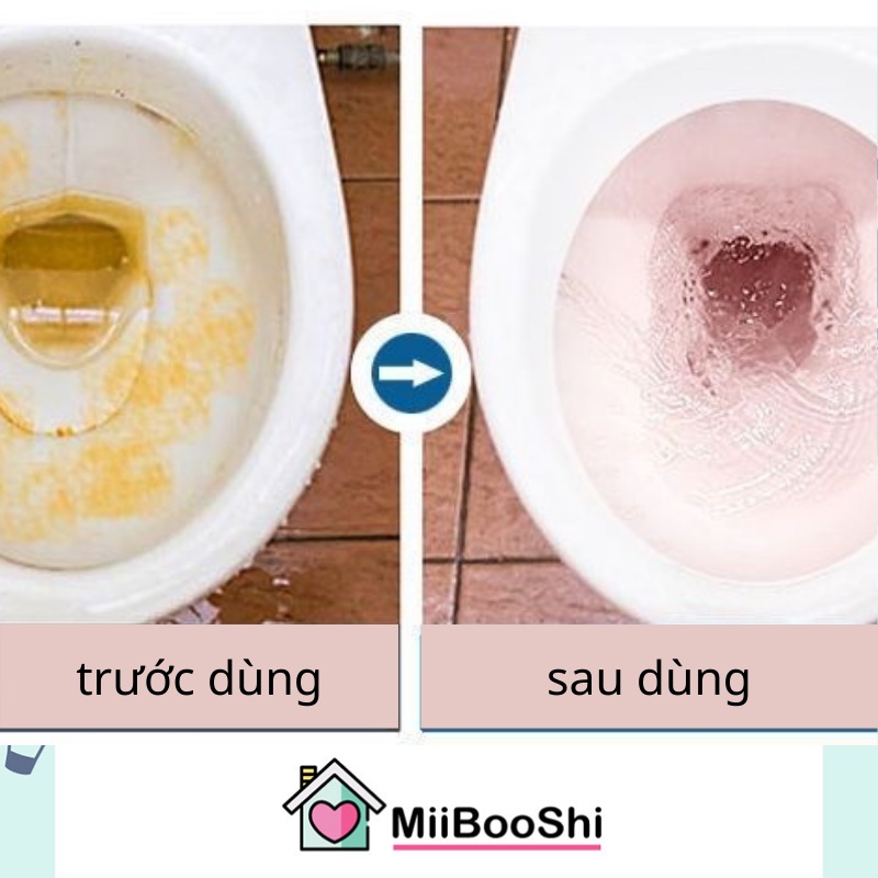 Hộp sủi vệ sinh bồn cầu giữ hương thơm lâu diệt vi khuẩn nhanh chóng 1 hộp 12 viên MIIBOOSHI D1.116