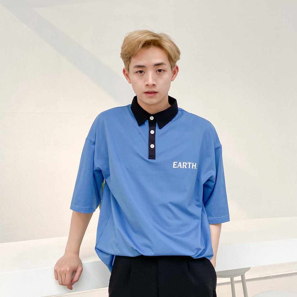 Áo polo oversize EARTHING , áo thun có cổ tay lỡ unisex , Odin Clothing | BigBuy360 - bigbuy360.vn