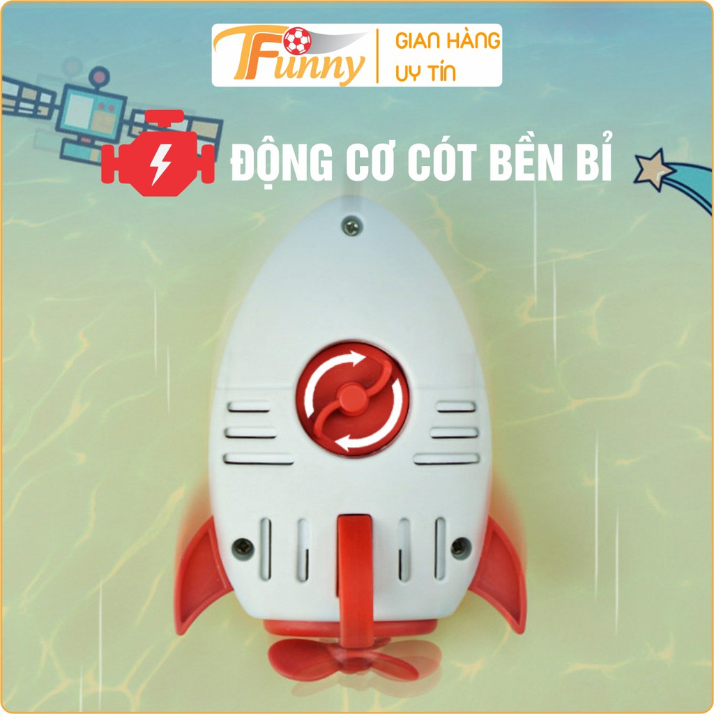 Đồ Chơi Tắm Cao Cấp Cho Bé, Tên Lửa Chạy Cót, T Funny, Nhựa ABS Bên Bỉ, Chống Nước Chống Han Rỉ, An Toàn Cho Bé