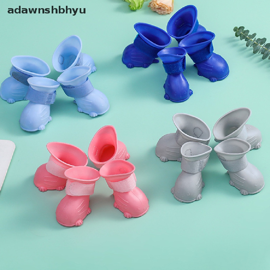 Bộ 4 Giày Bốt Cao Su Đi Mưa Chống Trượt Không Thấm Nước