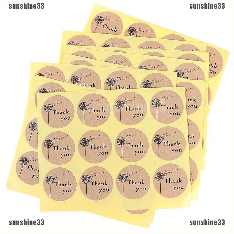 Set 120 sticker Niêm Phong Bao Bì In Chữ thank you