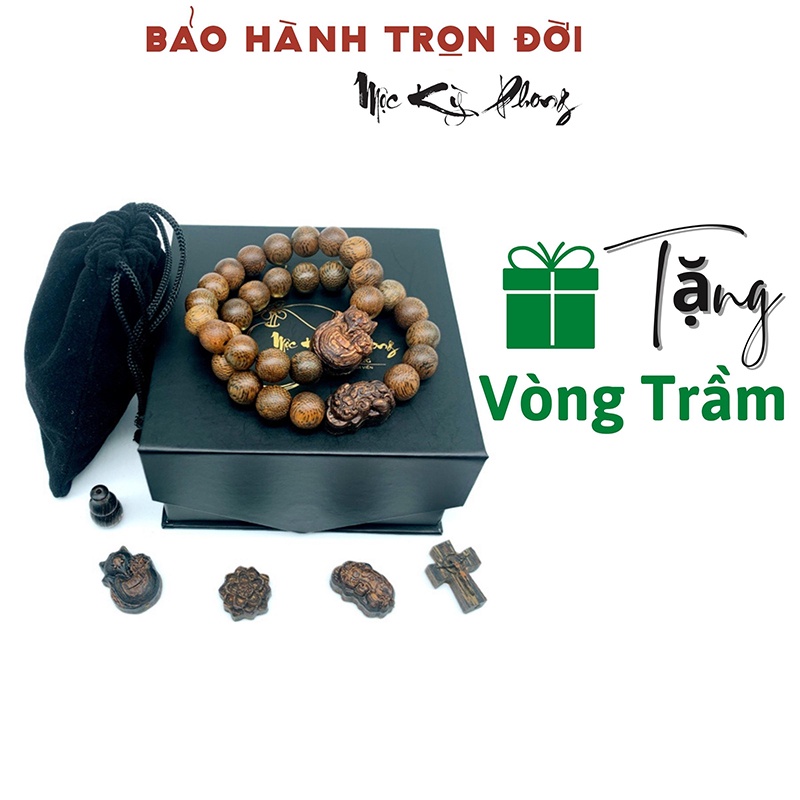 Vòng Tay Gỗ Trầm Hương Nam Nữ [Mộc Kỳ Phong] Size 4li 6li 8li 10li 12li 14li 16li 18li