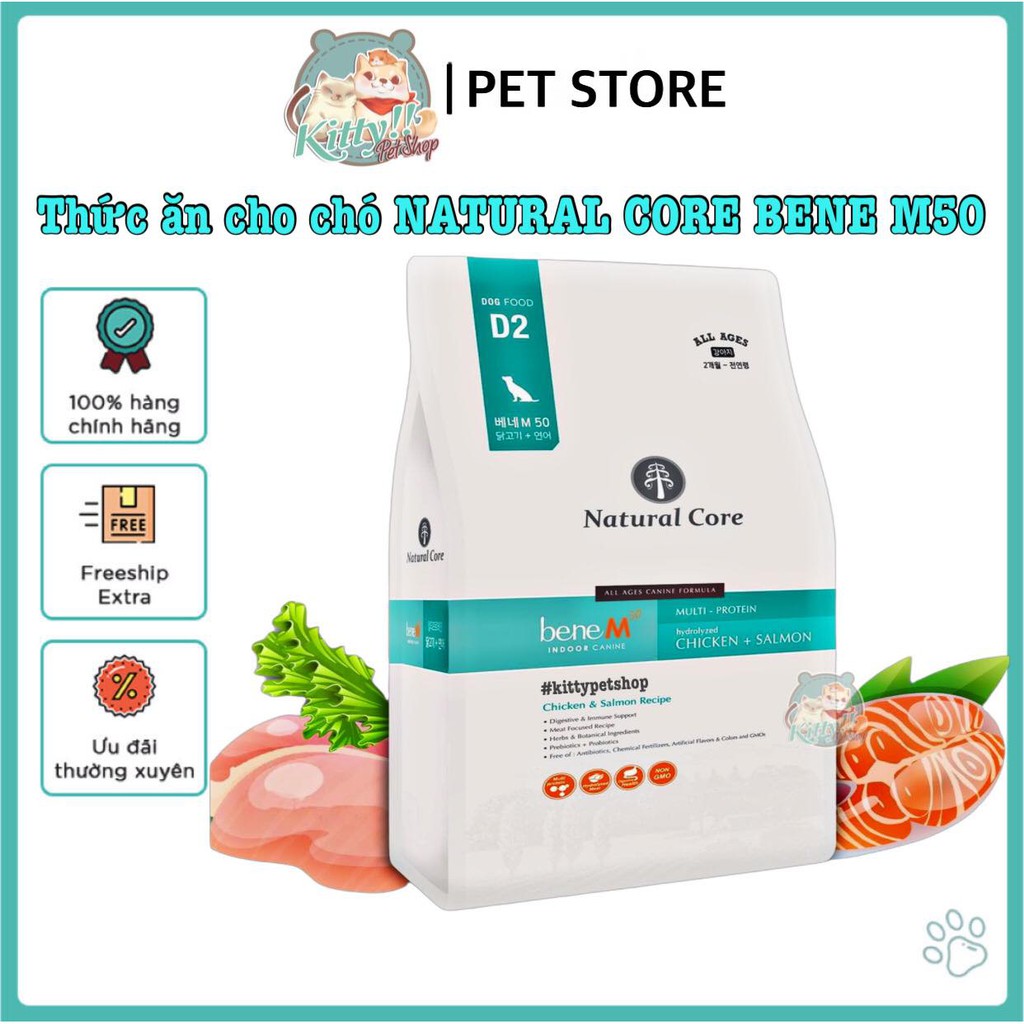 Thức ăn hạt Natural Core Bene M50 dành cho chó mọi lứa tuổi - Thức ăn hữu cơ cho chó 400g - Kitty Pet Shop