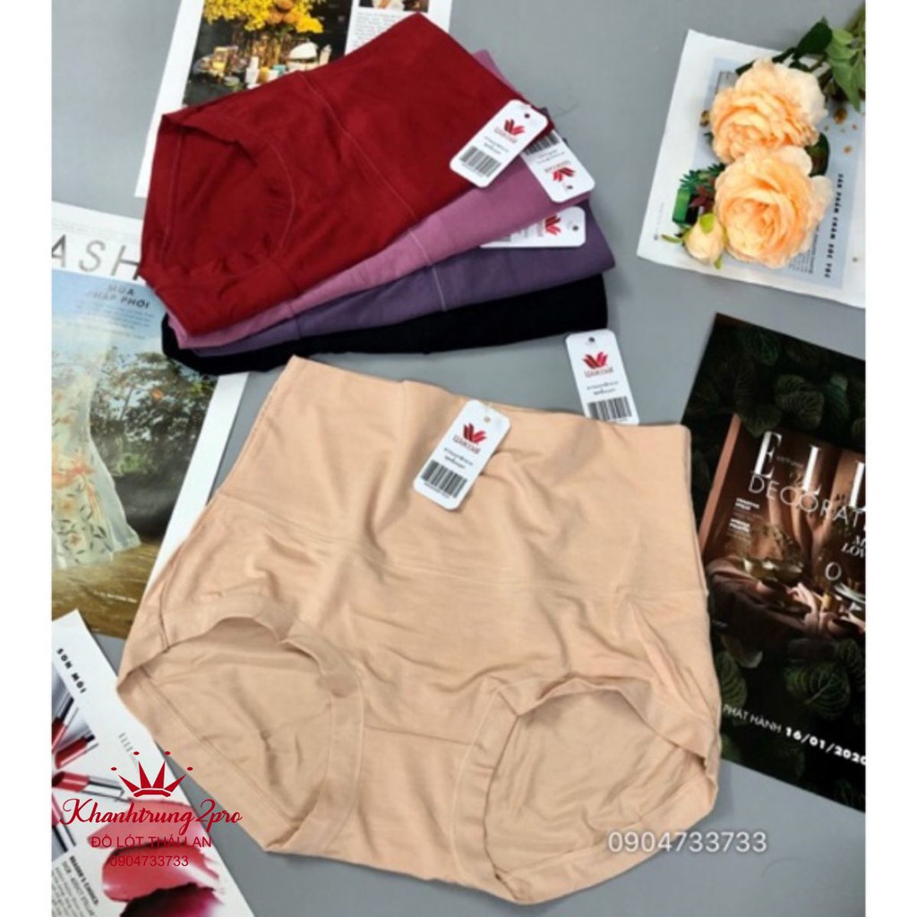 [Hàng Thái Lan] Quần lót nữ cạp cao gen bụng chất cotton siêu mát W8887