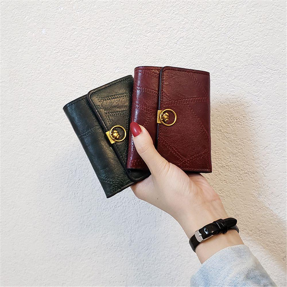 PATH Ví Da PU Dáng Ngắn Thiết Kế Đơn Giản Hợp Thời Trang