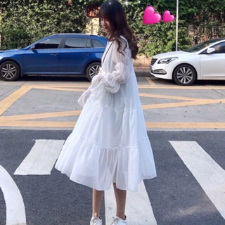 [ORDER] Váy voan xếp tầng / Váy trắng dài Babydoll