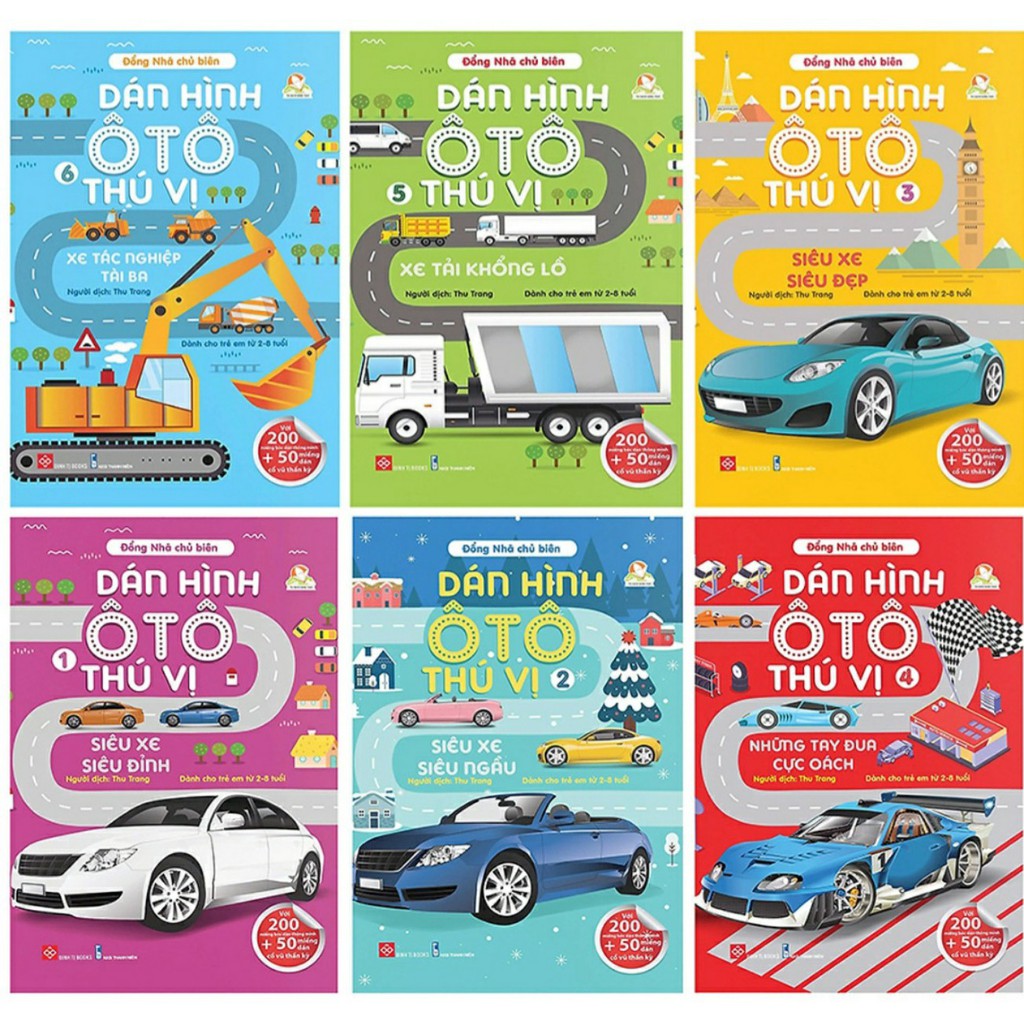 Sách - Dán hình ô tô thú vị ( Bán lẻ cuốn )