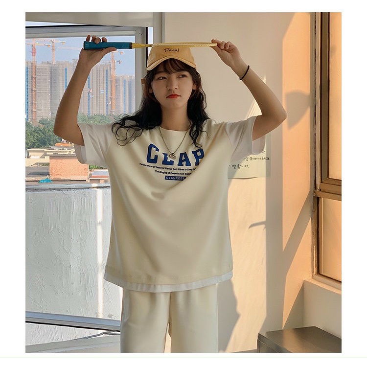 Bộ Đùi Nam Nữ Unisex Clap Bộ Đùi Tay Lỡ  Dày Mịn Thoáng Mát Thiết Kế  Kiểu Dáng Năng Động  Form Rộng