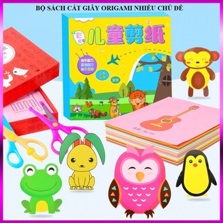 BỘ SÁCH CẮT GIÂY ORIGAMI NHIỀU CHỦ ĐỀ_vha
