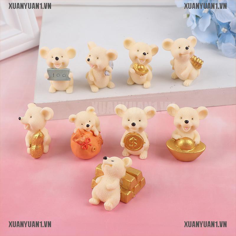 [XUANYUAN1] Đồ trang trí Búp Bê Chuột Tuyết Giáng Sinh Mini Trang Trí Năm Mới 1