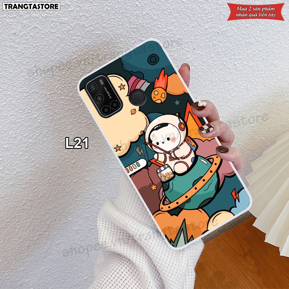 Ốp dẻo trong Vsmart Joy 4 - Star 5 - Live 4 in hình vũ trụ, phi hành gia, spaceX