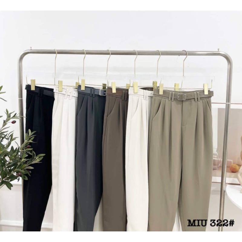 Quần baggy vải kèm đai hàng QCL1