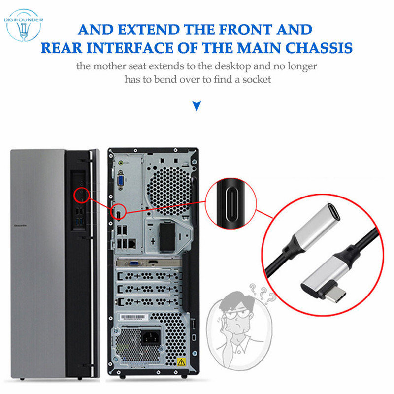 Dây Cáp Nối Dài Usb Type C 90 ° C 3.1c Đa Năng