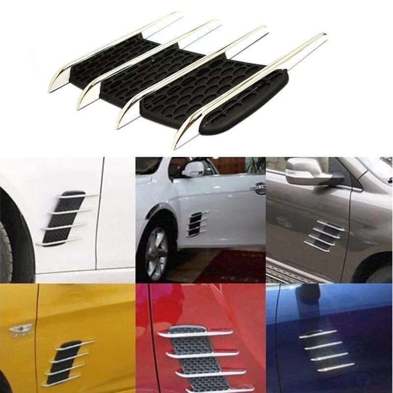 Bộ 2 mang cá loại lớn trang trí 2 bên sườn xe hơi ô tô mô phỏng cửa gió chống va đập - chống xước xe