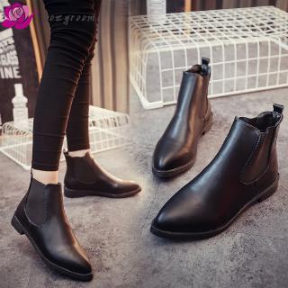 Giày bốt da nữ cổ cao thời trang Anh Quốc