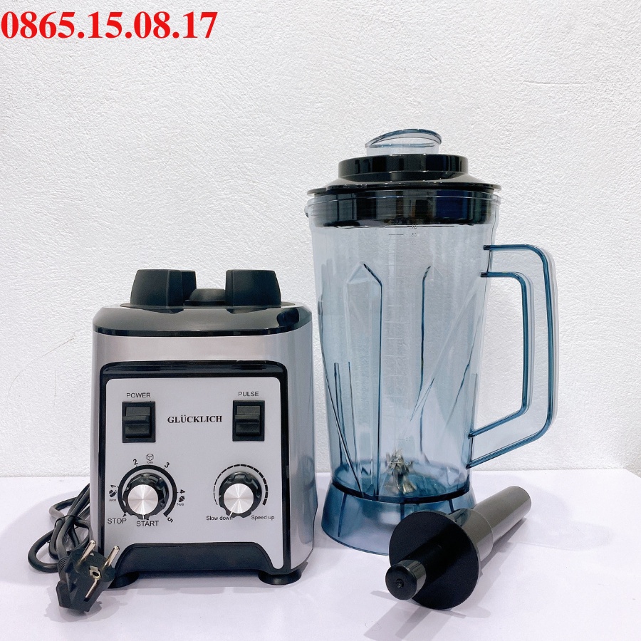 Máy sinh tố công nghiệp GLUCKLICH 5L GL-403D - 2200W - Bậc thầy xay cháo dinh dưỡng, sốt hải sản, đồ detox..