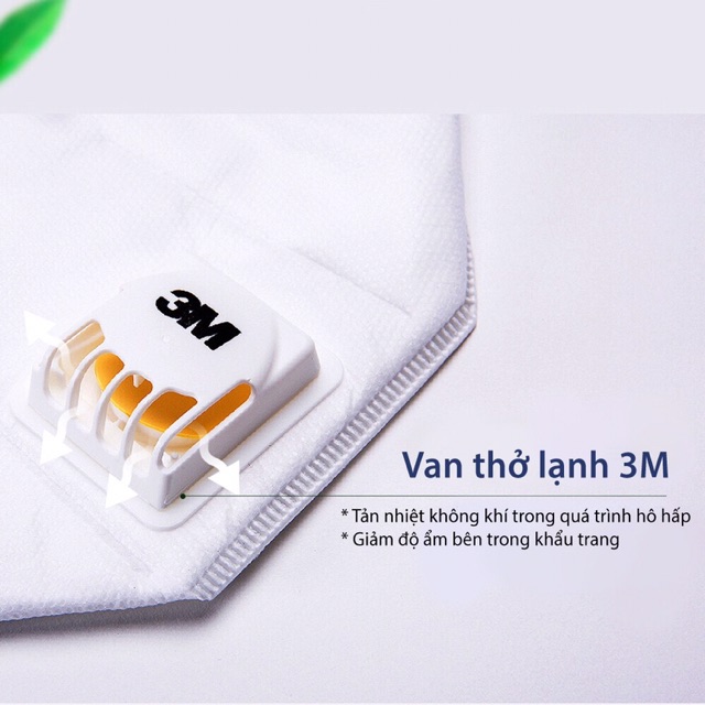 Khẩu trang 3M 9001V lọc khói bụi nano và vi khuẩn