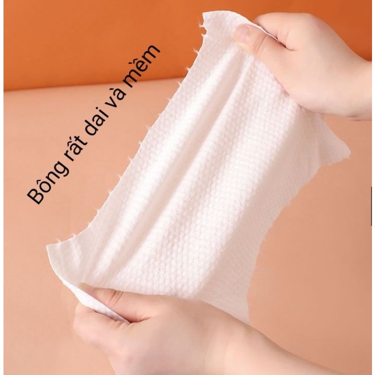 Khăn khô đa năng dùng 1 Lần Hatsu, khăn lau mặt dùng 1 lần, khăn mặt lau khô, lau ướt, bông tẩy trang